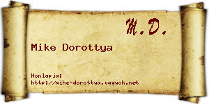 Mike Dorottya névjegykártya